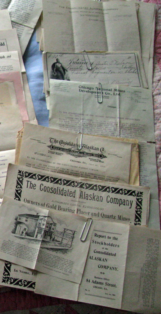 For sale: Alaska
              Bonanza Mining, Trading, and Transportation Company
              archive of documents, prospectuses, etc, from 1900 to
              about 1920, Nome Alaska.