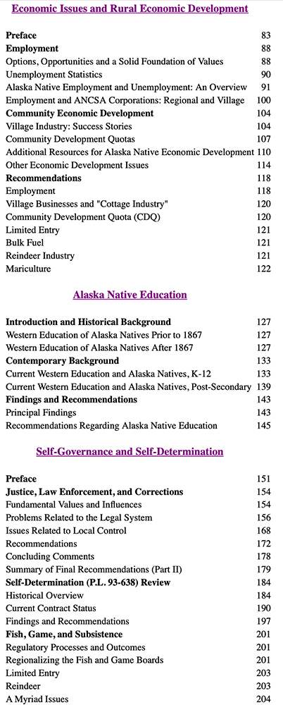 For sale: Alaska Natives Commission, Final Report,
              Volume II, Section III: Economic Issues & Rural
              Economic Development, Report of the Economics Task Force.