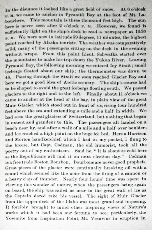 For sale: A very rare circa 1891 booklet of a voyage
              to Alaska.