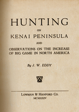 For sale: Andy Simon's personal copy of Hunting on
              the Kenai Peninsula.