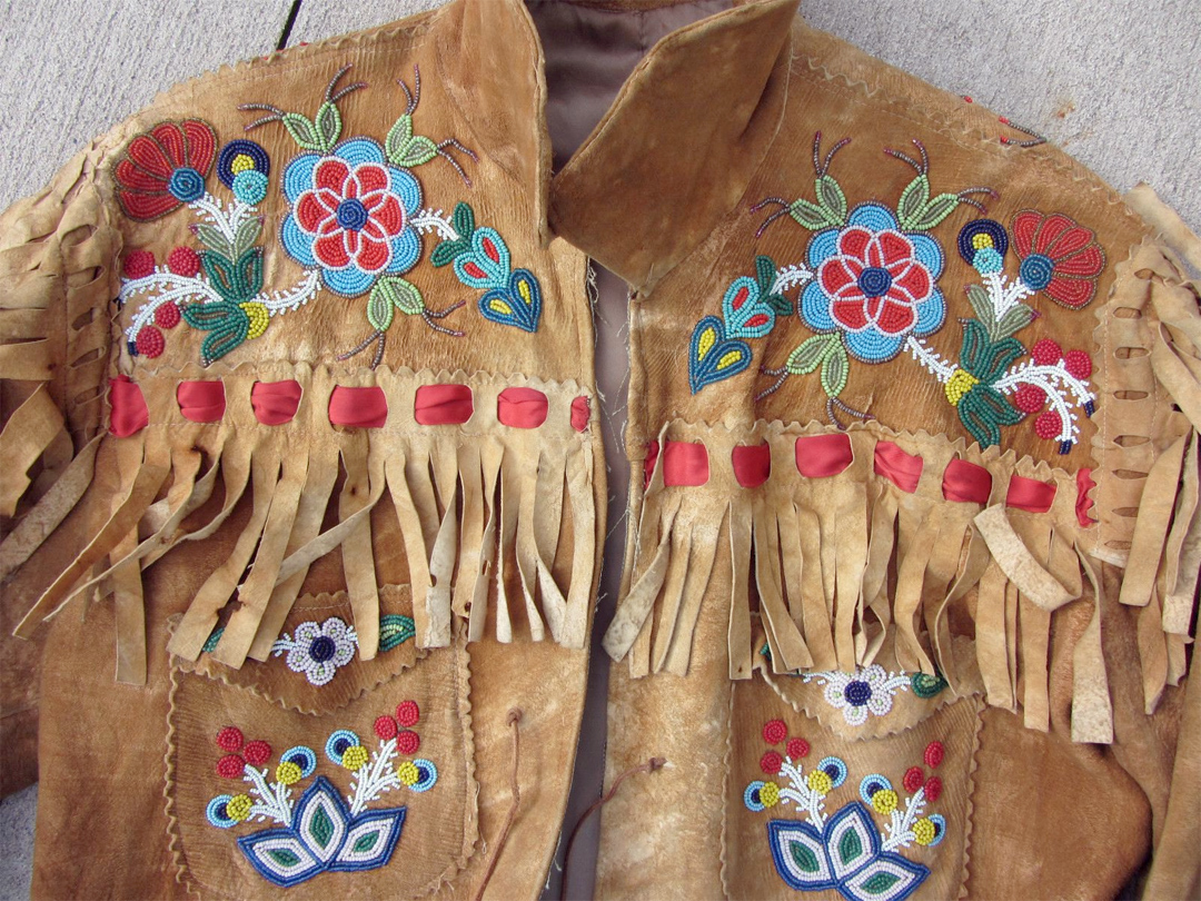 For sale: Wonderful
              Upper Yukon Beaded Moosehide Chief's Jacket.