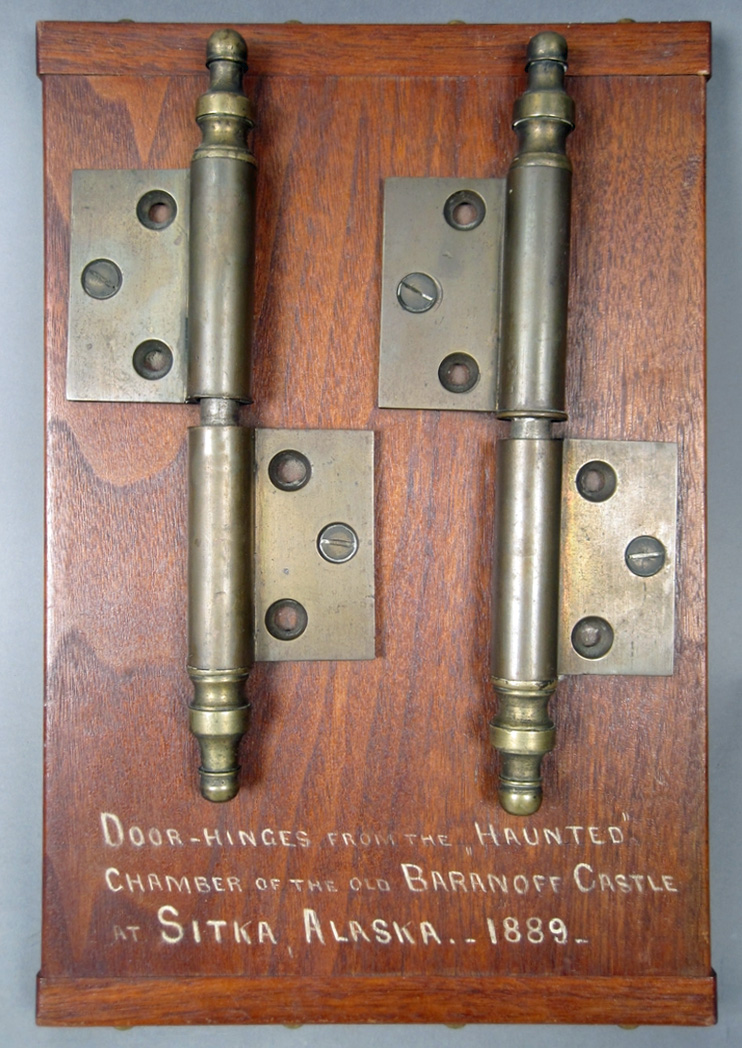 Original Baranov Castle ghost chamber door hinges for
              sale.