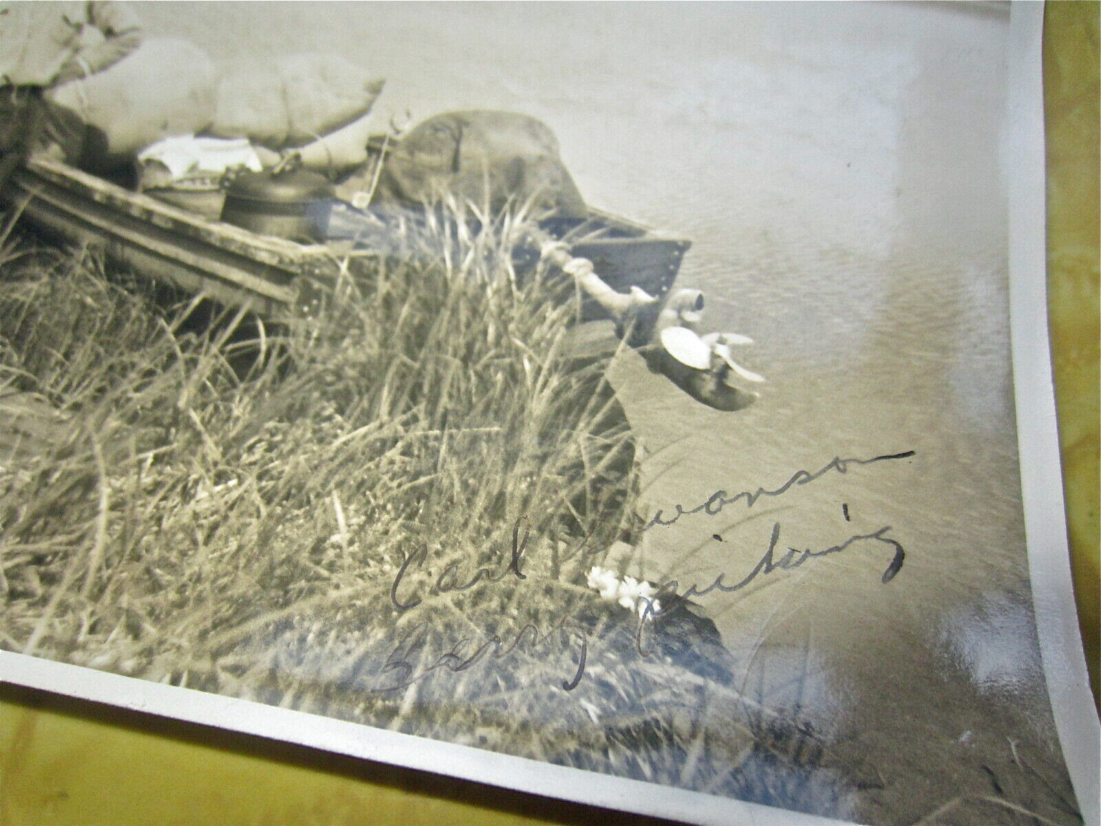 For sale: original photograph of Carl Swanson berry
              picking on the Koyuk River, Alaska.