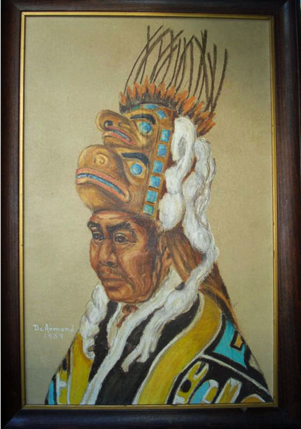 For sale: Dale
              DeArmond original 1959 Tlingit Chief painting