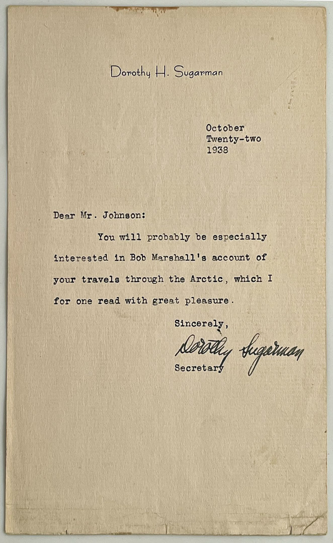 For sale: Ernie Johnson�s personal copy of Robert
              Marshall�s book Doonerak or Bust!