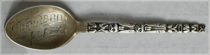 For sale: antique sterling silver souvenir spoon
              from Fort Gibbon, on the Yukon River, Alaska.