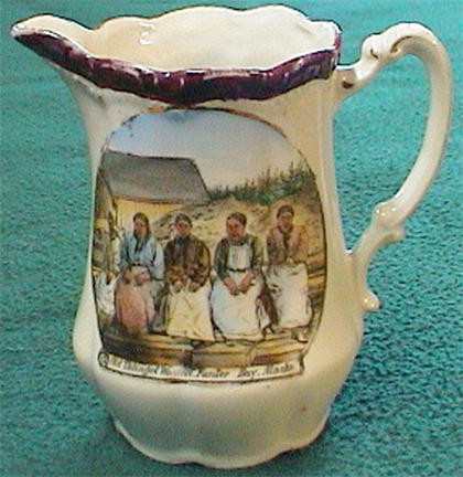 For sale: antique creamer pitcher of Tlingit women at
              Funter Bay, Alaska.