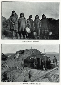 Eskimo berry pickers, Nome, Alaska. For sale:
              original view book "Souvenir of North Western
              Alaska" by O.D. Goetz.