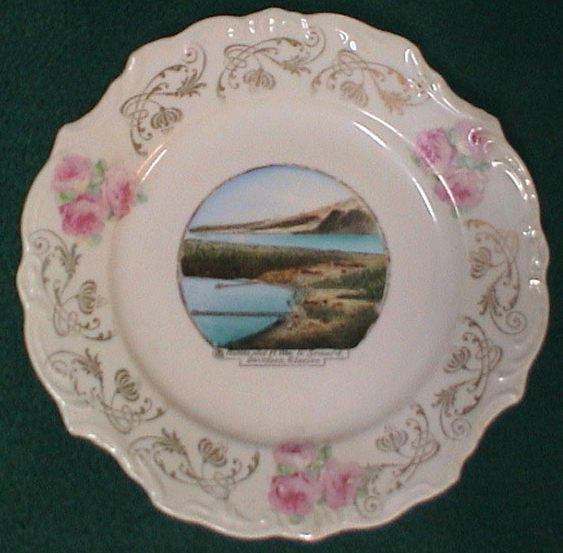 For sale: early Haines Alaska antique souvenir china
              showing the town of Haines and Fort William H. Seward,
              with Davidson Glacier in the background Over 100 years
              old, circa 1898..