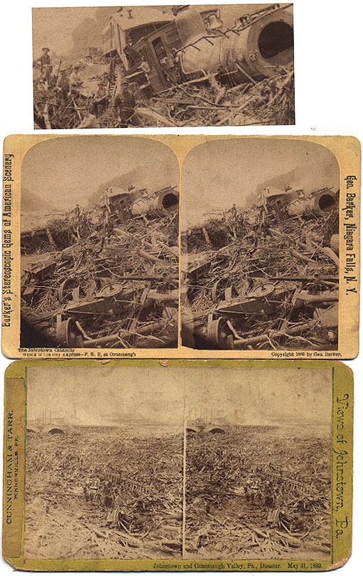 For sale: antique Johnstown Flood stereoviews.