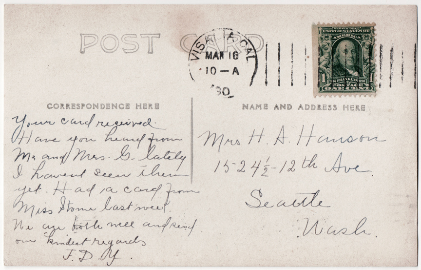 For sale: original 1907 postcard of Kaltag Alaska.