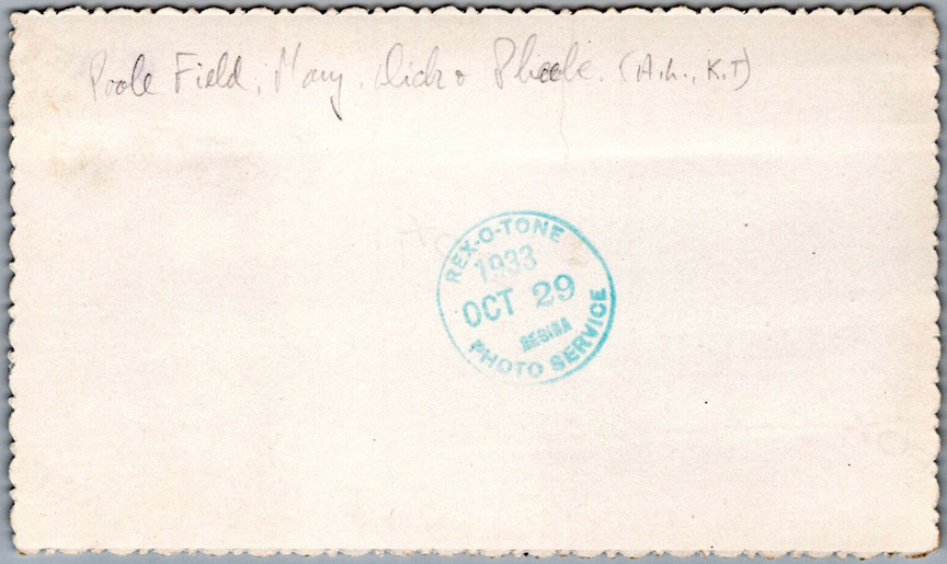 For sale: original photograph of Poole Field in
              1933.