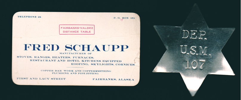 For sale: The Fred
              Schaupp Alaska collection, including his Deputy Marshal
              badge.
