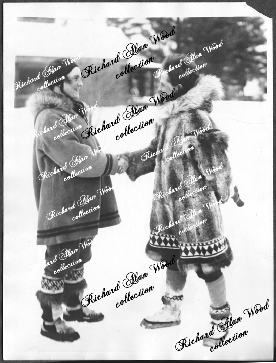 Original 1929 Photograph of Leonhard Seppala and
              Elizabeth Ricker, author of Togo's Fireside Reflections.