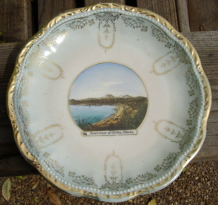 Sitka Alaska antique souvenir china plate for sale.