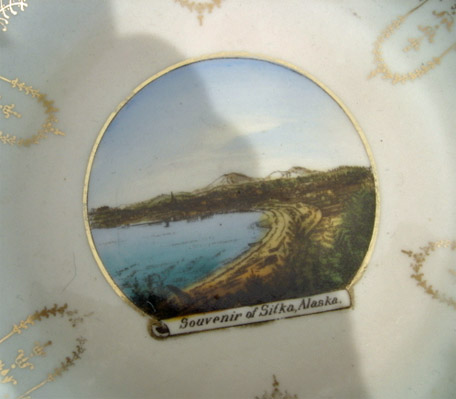 Sitka Alaska antique souvenir china plate for sale.