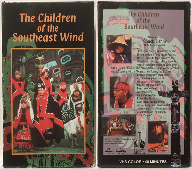 For sale: VHS video tape of Tlingit village of
              Saxman: The Children of the Southeast Wind.