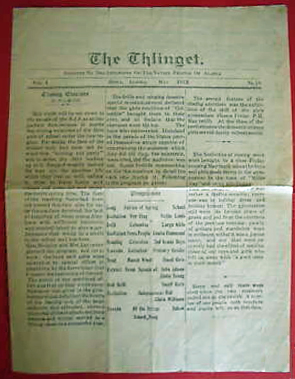 The Thlinget, May 1912, Alaska Newspaper for sale.