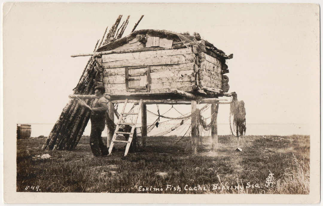 For sale: RPPC of an Eskimo cache, Bering Sea, by
              John E. Thwaites.