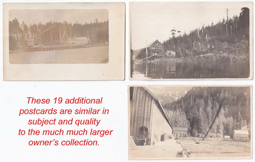 For sale: Large collection of original Calder &
              Tokeen marble quarry postcard photographs from Alaska.