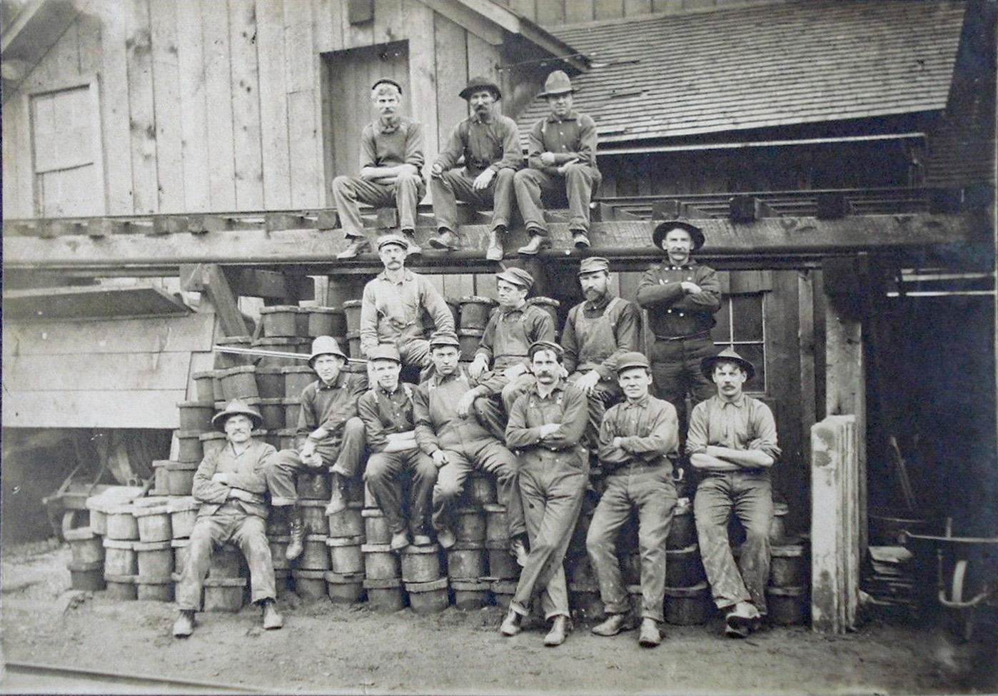 For sale: original 1909 Photograph
              of Foundry workers occupational railroad Douglas Alaska.