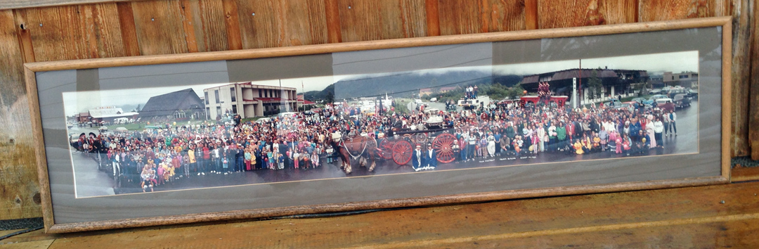 For sale: Original Huge Panoramic "Town
              Portrait" photograph of Valdez, 1985.