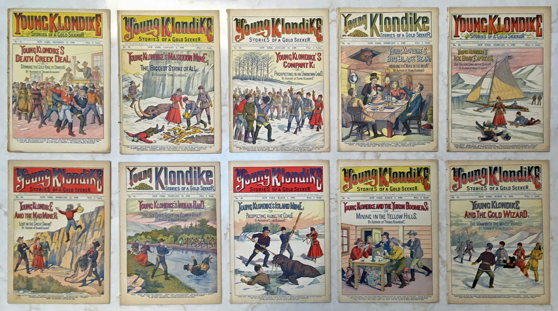 For sale: complete run of the dime novel Young
              Klondike, all 39 issues!