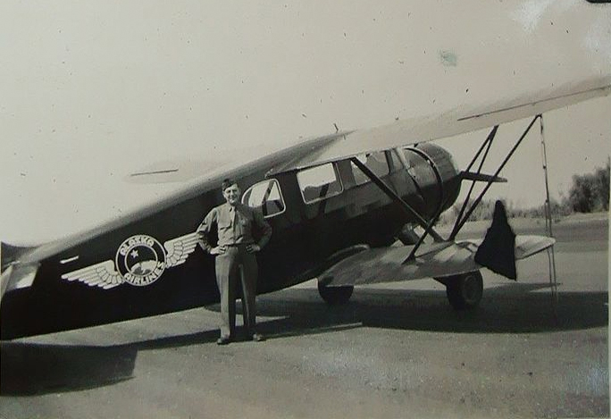 Original photograph of an Alaska Airlines biplane at
              Nunivak Island for sale.