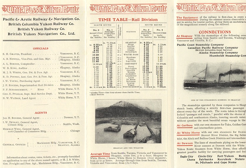 For sale: original 1905 White Pass & Yukon Route
              Railroad brochure.