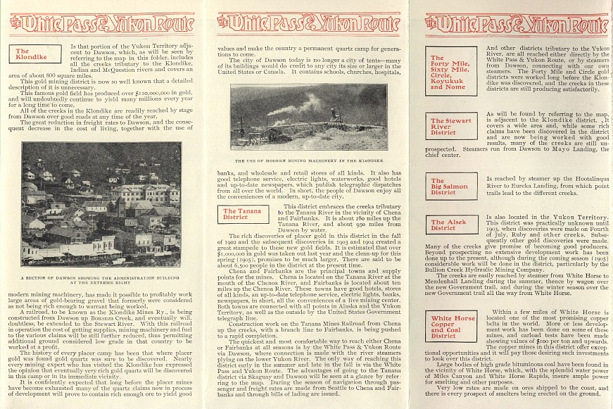 For sale: original 1905 White Pass Railroad brochure