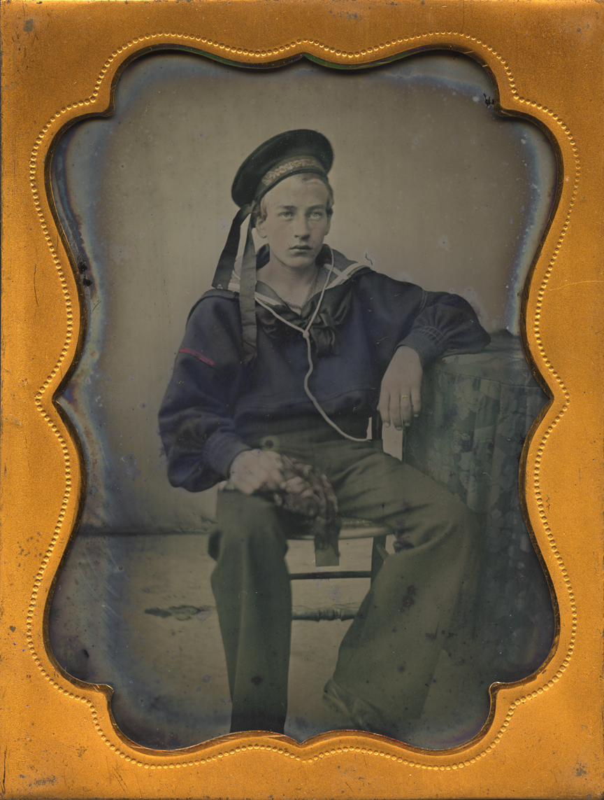 Unidentified ambrotype of a sailor.