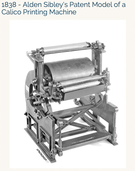 A Calico Printing Machine that John M. Goring
              engraved for.
