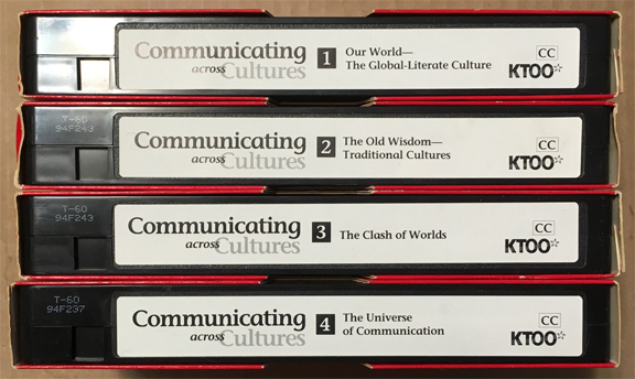 For sale: Michael Oleksa Communicating Across
              Cultures 4 VHS video tape set.